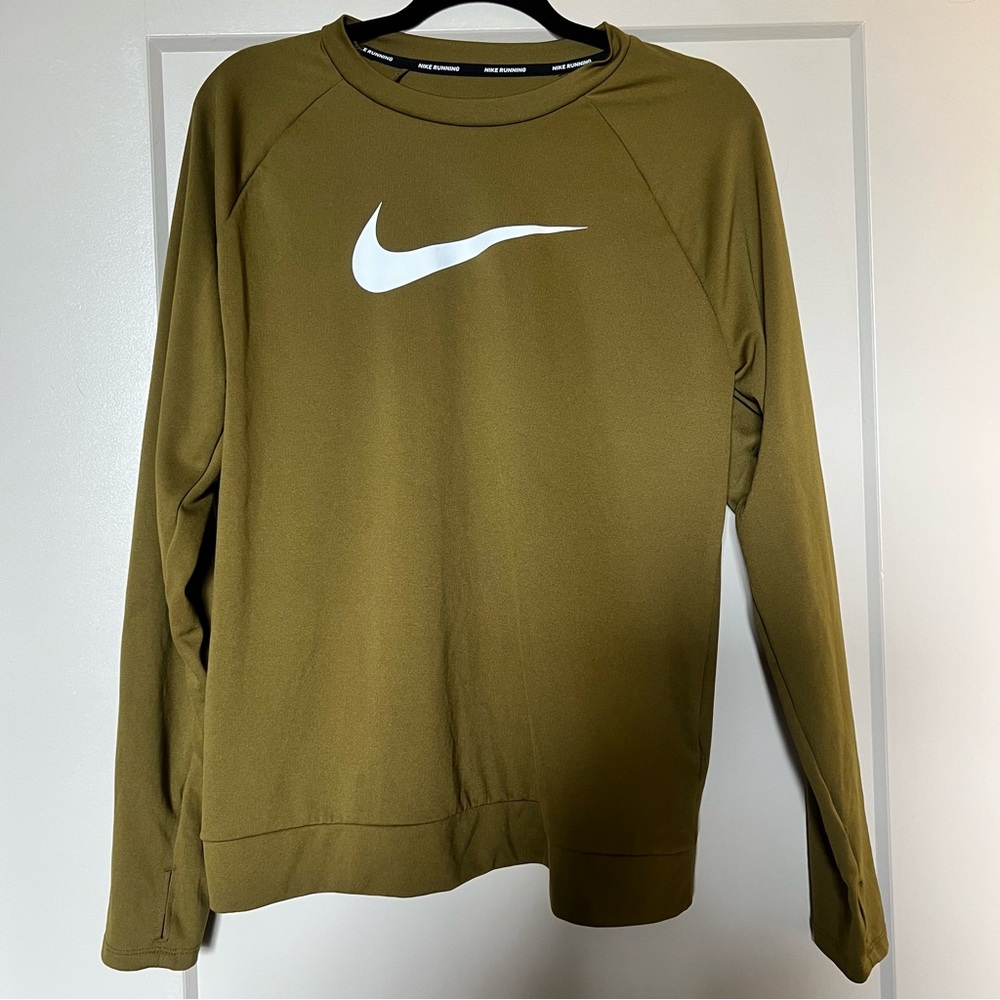 Nike Green Crewneck Sweater Athletic Performance